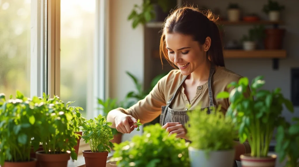 growing herbs indoors