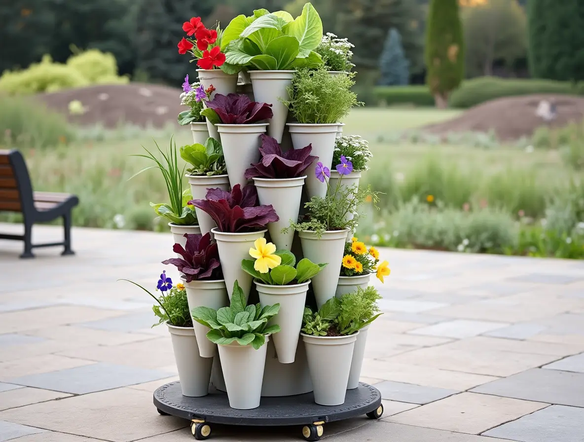 Plant Stand with Wheels