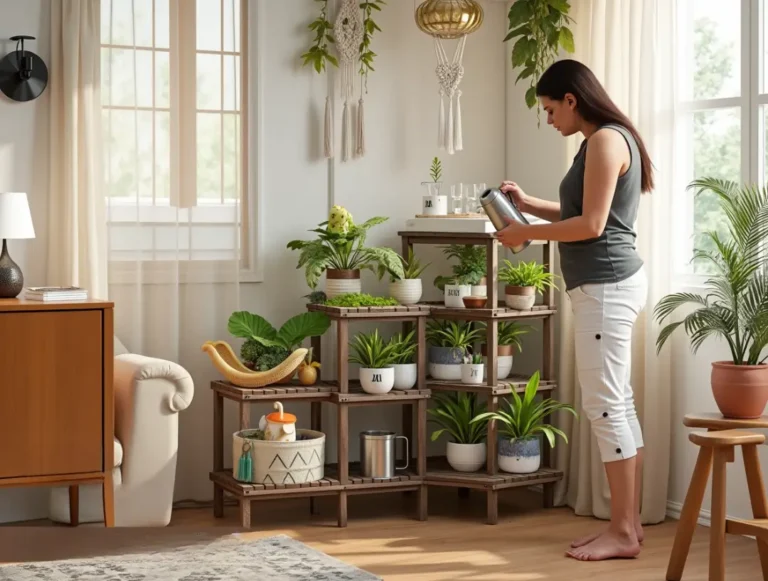 tall plant stand indoor