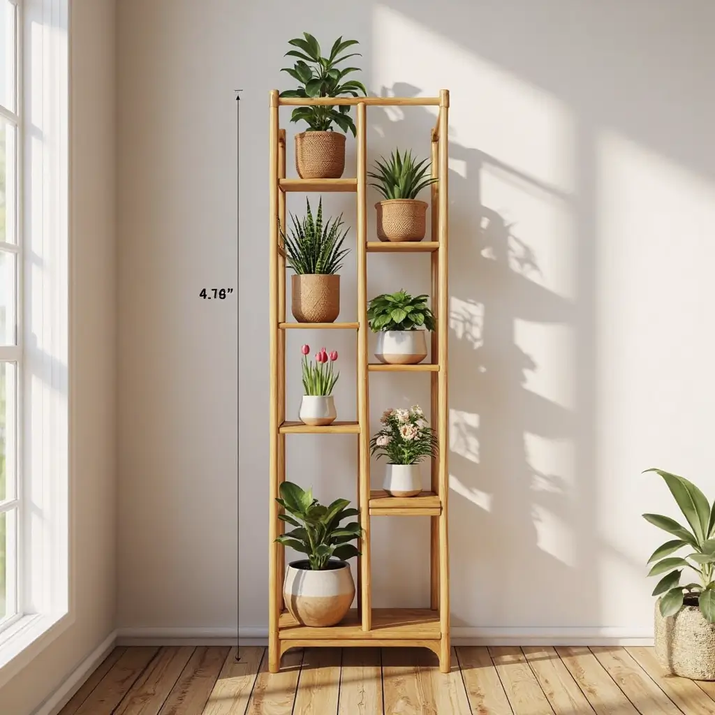 bamboo plant stand