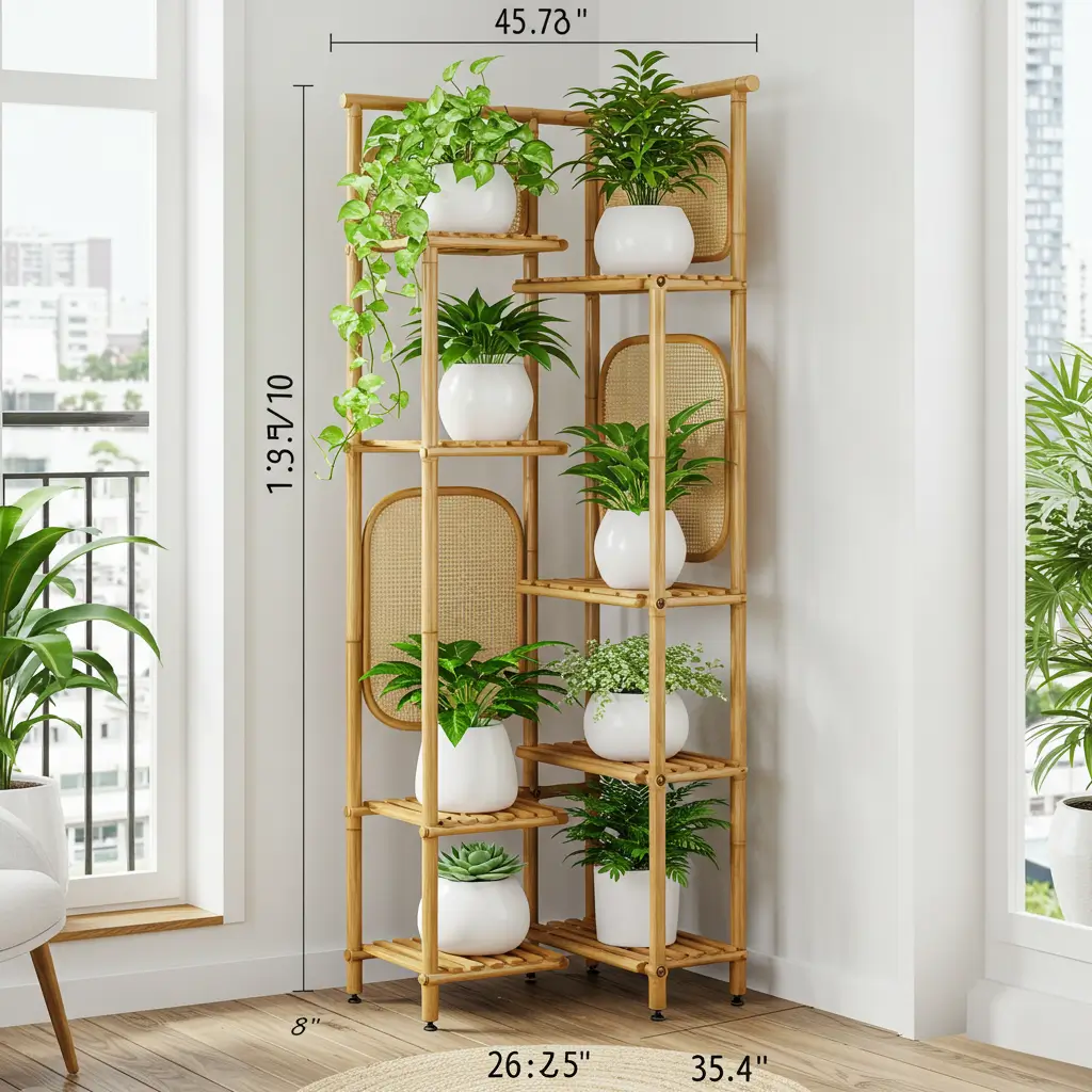 bamboo plant stand